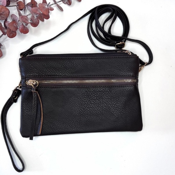 Cross body Bag Shoulder Purse Clutch Wristlet Top zipper handbag - Picture 3 of 11